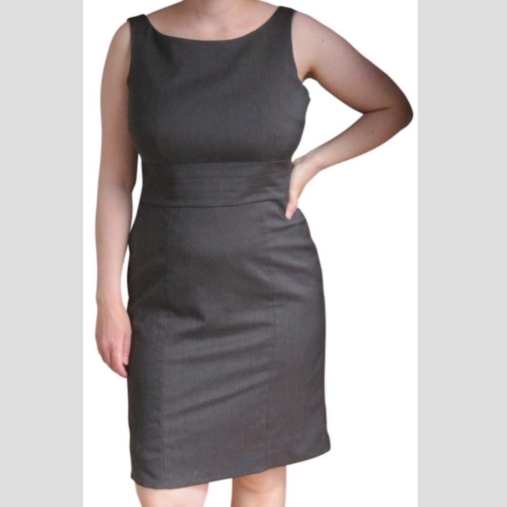 H&M Grey Pencil Longline Work Dress